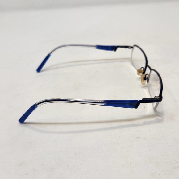 Takumi T9666 Womens Semi Frame Eyeglasses Glasses Blue Clear Rectangle - Picture 5 of 6